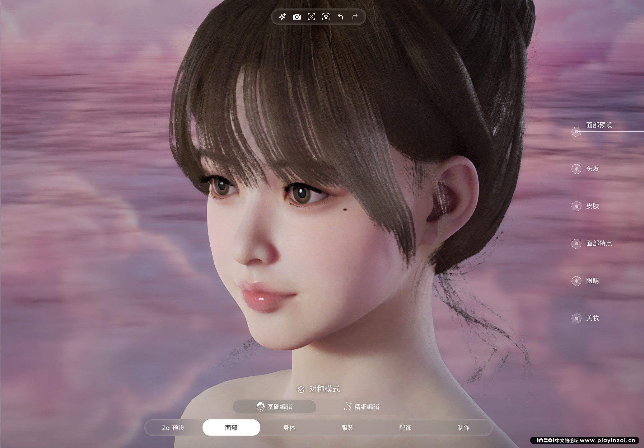 侧脸