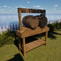 3D打印类【N网inZOI MOD】酒桶架