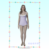 甜美连体泳衣