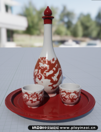 交杯酒摆件（不可交互）