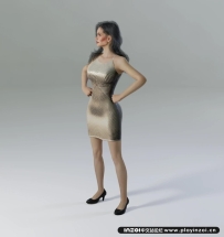 inzoi mod 女性金色连衣裙【N网MOD】